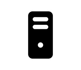 Leinwandbilder - Desktop PC icon. Computer simple illustration.