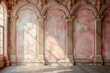 © Surachai - ornate pink marble arched entryway with light streaming through