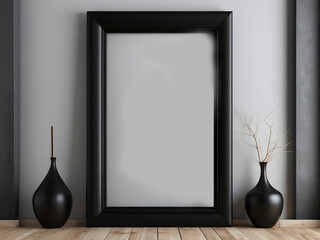 An elegant black frame design, perfectly suited for Black Friday promote design.