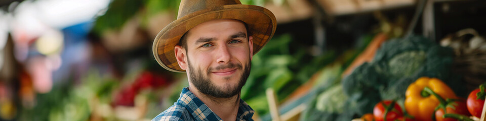 Photo of a farmer on farmer's market