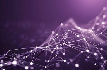Poster - Captivating Digital Landscape of Interconnected Geometric Structures and Glowing Particles