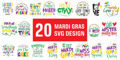  Mardi Gras Bundle, Mardi Gras Svg, Mardi Gras Svg Bundle, Funny Mardi Gras Svg, Mardi Gras Quote Svg, Fat Tuesday Carnival, Fleur De Lis Svg, Cut File For Cricut