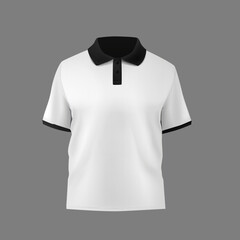 Sticker - Short sleeve polo shirt.t-shirt front, t-shirt back and t-shirt sleeve design for mockup.