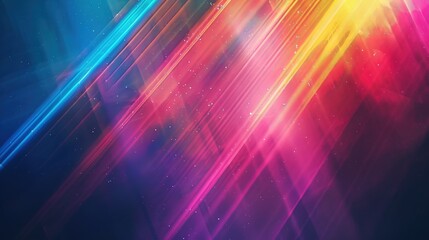 Wall Mural - Abstract gradient background with colorful light rays and sparkling effects. Vibrant stripes are ideal for digital backgrounds, modern art and creative projects