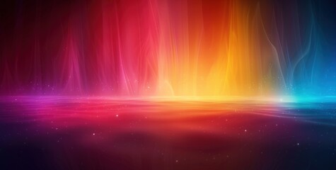 Wall Mural - Colorful gradient with glowing light effects and starry specks. Radiant light dynamic waves and smooth curves of neon colors. Ideal for modern design wallpapers, cosmic themes and digital art