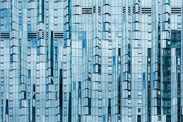 Modern futuristic blue building in Melbourne