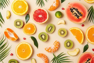 Wall Mural - Tropical fruits