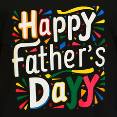 Ai generated colorful vintage father's day vector t-shirt design 