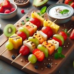 fruit salad on a plate