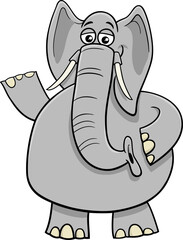Canvas Print - funyn cartoon elephant animal character