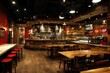 © dark_blade - quick service restaurant interior . ai generated
