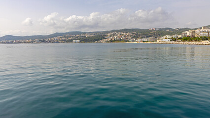 Kavala Greece Seascape Panorama at Autumn Day