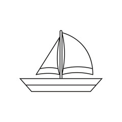 Sticker - sailboat icon logo