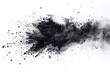 © Lucija - black chalk pieces and dust exploding and scattering dramatic effect isolated on white