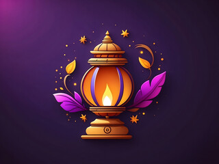 Diwali lantern icon design.