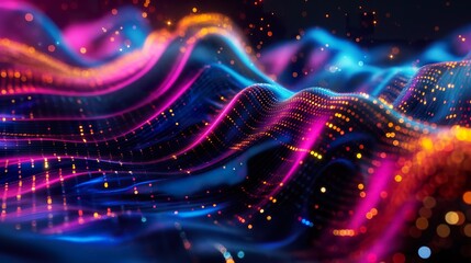 Colorful data stream concept abstract background