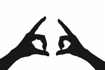 Poster - Two hands forming a heart shape gesture. Suitable for love, relationships, and communication concepts