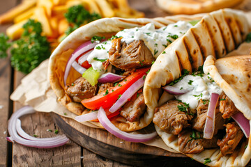 Wall Mural - Delicious greek gyro