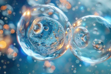 Poster - A group of bubbles floating in the air, perfect for adding a touch of whimsy to any project