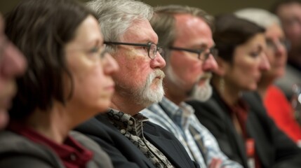 A panel of experts listens intently as advocates make their case for coal energy.