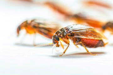 Poster - Detailed close up of bug on white background, suitable for educational purposes