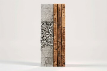Poster - A tall piece of wood with rocks on it. Suitable for nature and outdoor-themed projects
