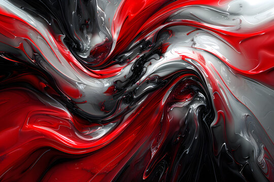 Abstract red and black 3d rendring High quality photo