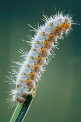 Poster - Detailed view of a caterpillar on a plant, suitable for educational materials