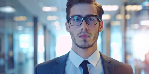 Poster - Professional man in formal attire. Suitable for business concepts
