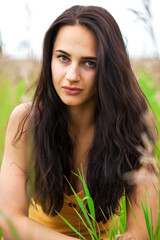 Wall Mural - Portrait of beautiful young happy woman