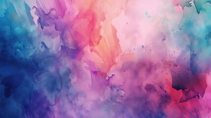 Poster - Colorful abstract painting of a cloud in shades of blue, pink, and purple. Great for backgrounds or art concepts