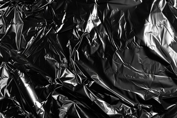Poster - Black and white photo of a sheet of foil. Suitable for various design projects