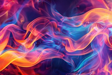 Poster - Close up of a vibrant fire with billowing smoke, perfect for adding drama to your design projects