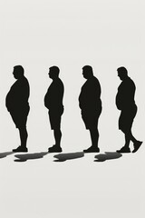 Poster - A group of people standing next to each other. Suitable for various concepts