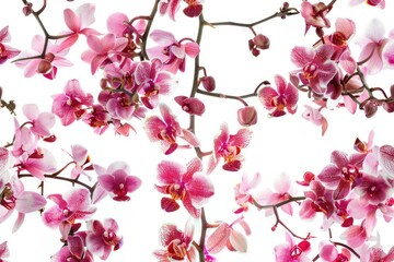 Poster - Beautiful pink flowers in close up view, perfect for botanical or nature concepts