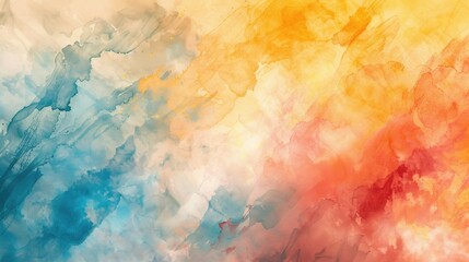 Poster - Abstract painting of a sky and clouds, suitable for various design projects