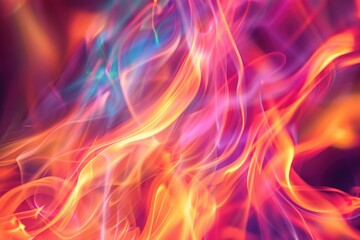 Poster - A close up of a fire with bright colors. Suitable for various design projects