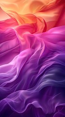 Wall Mural - Purple Pink Fabric Gradient Pattern Soft Textile Abstract Artwork Background Concept, Web Graphic Wallpaper, Vertical 9:16 Digital Art Backdrop