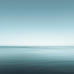 Wall Mural - The image is a serene and peaceful scene of a large body of water