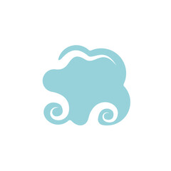 Poster - Cloud vector. Japanese style cloud vector icon. Cloud storage. Blue cloud vector. Vector illustration.