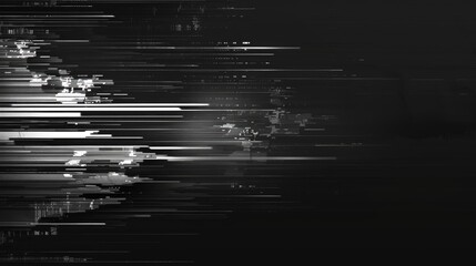 Poster - Simple black and gray glitch background.