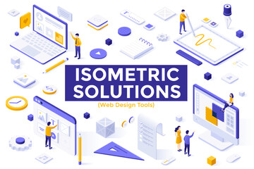 Isometric Business Scene Vector