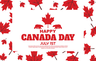 Wall Mural - Happy Canada Day Background