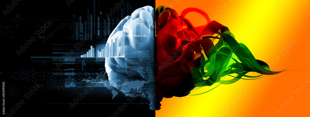 left and right brain functions Stock Illustration | Adobe Stock
