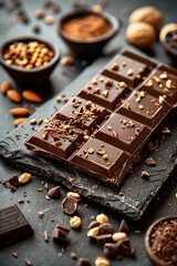 chocolate bar with nuts