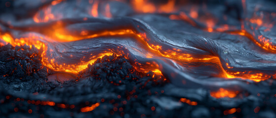 Wall Mural - abstract background of extinct lava with red gaps.