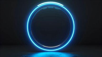 Poster - Neon ring with space for text