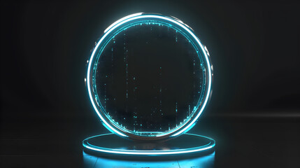 Poster - Neon ring with space for text