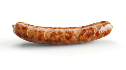 Wall Mural - bratwurst sausage isolated on transparent a white background realistic