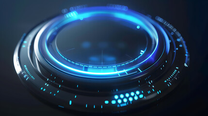 Poster - Neon ring with space for text